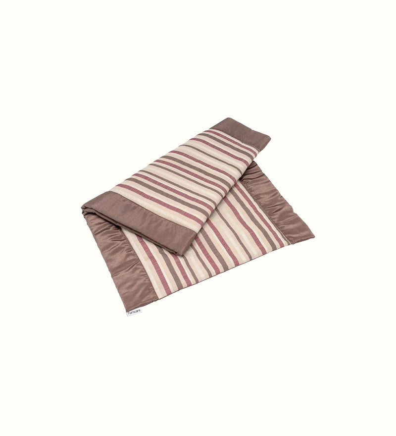 Decorative bed runner for elderly care interiors