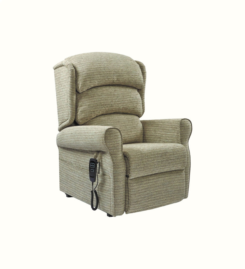 Ashwood electric rise-and-recline armchair for an elderly care lounge