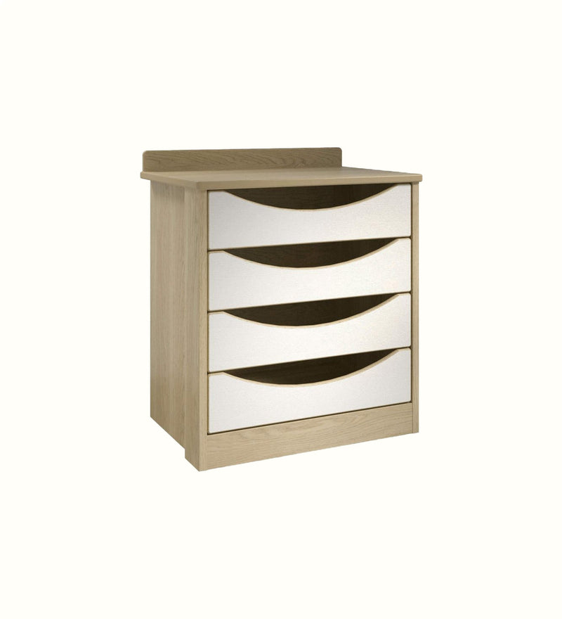 Four-drawer chest for a care home bedroom