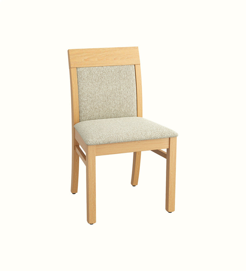 Malin armless side chair for an elderly care dining or activity area