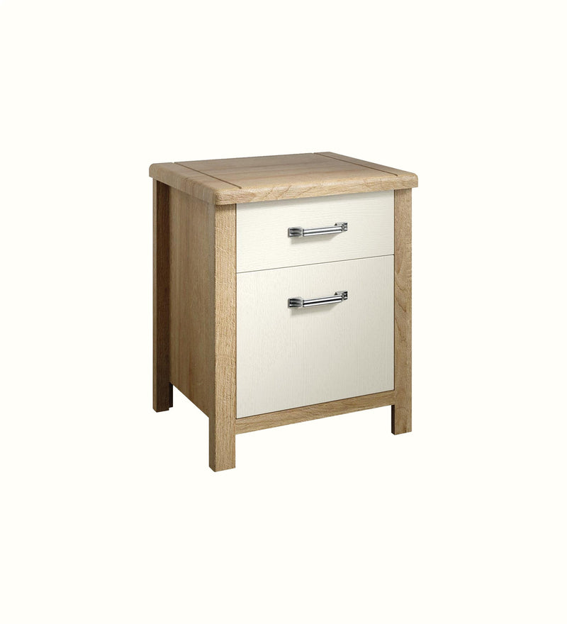 Oakland door-and-drawer bedside table for a care home bedroom