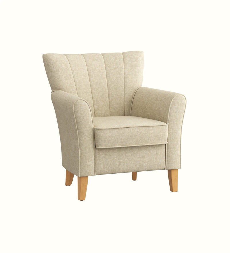Torino medium fluted-back armchair for an elderly care lounge