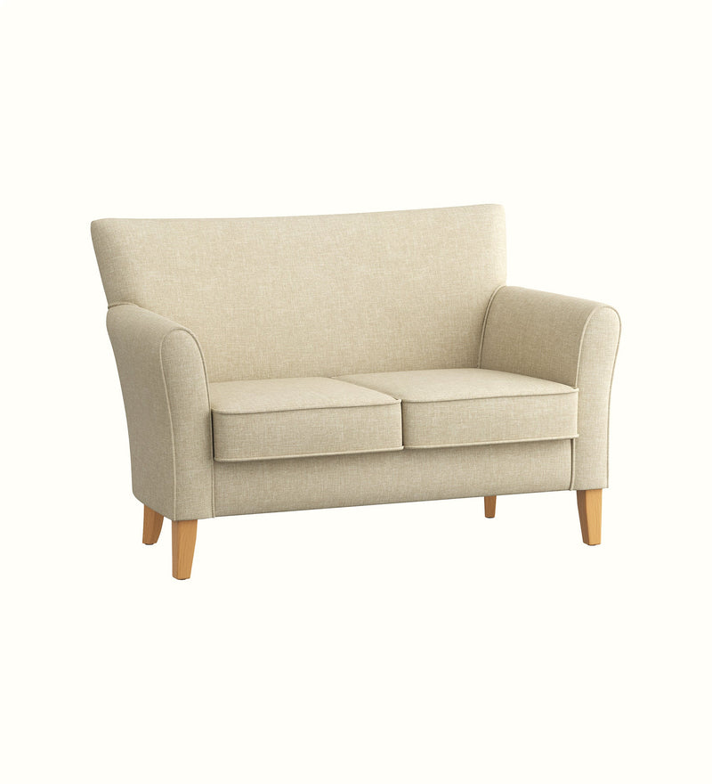 Torino medium-back two-seater sofa for an elderly care lounge