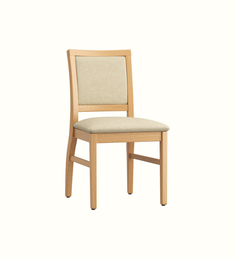 Venice armless side chair for an elderly care dining or activity area