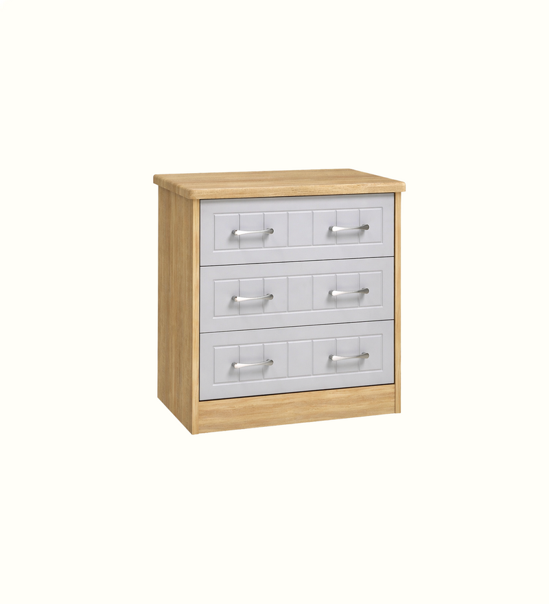 Somerton three-drawer chest for a care home bedroom