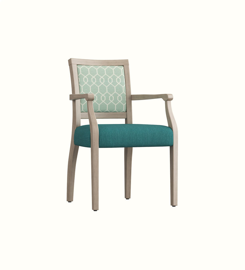 Venice armless visitor chair for an elderly care dining or visitor area