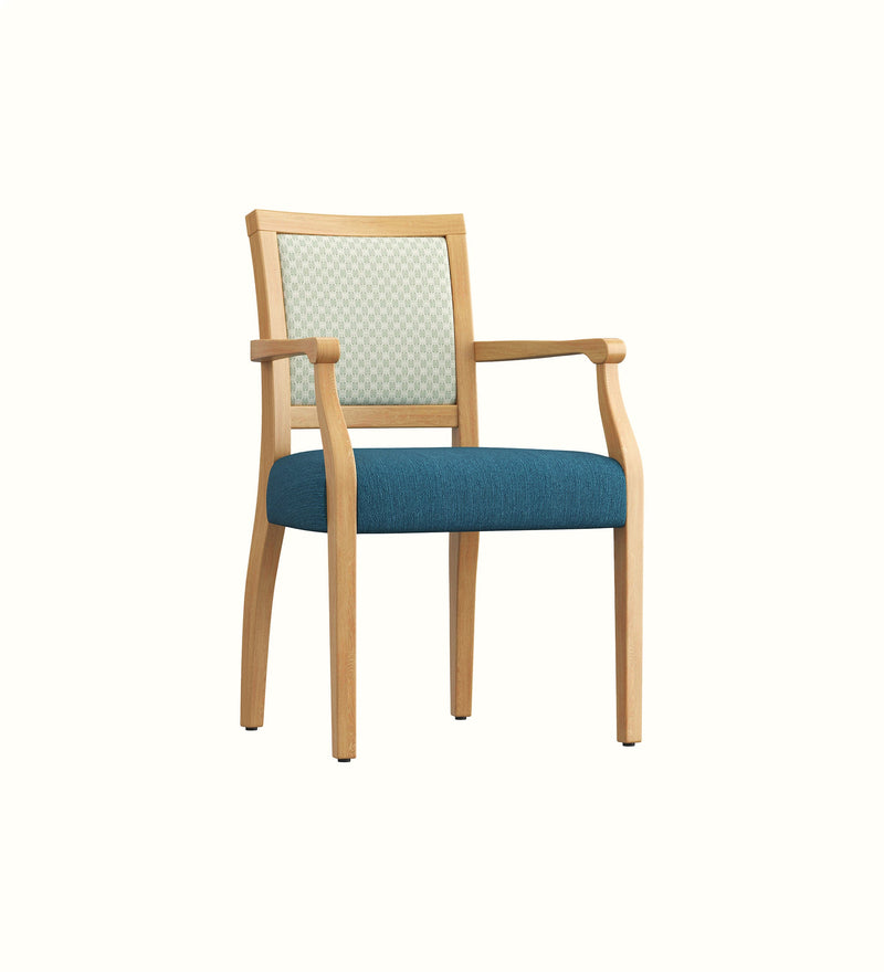 Venice armless visitor chair for an elderly care dining or visitor area