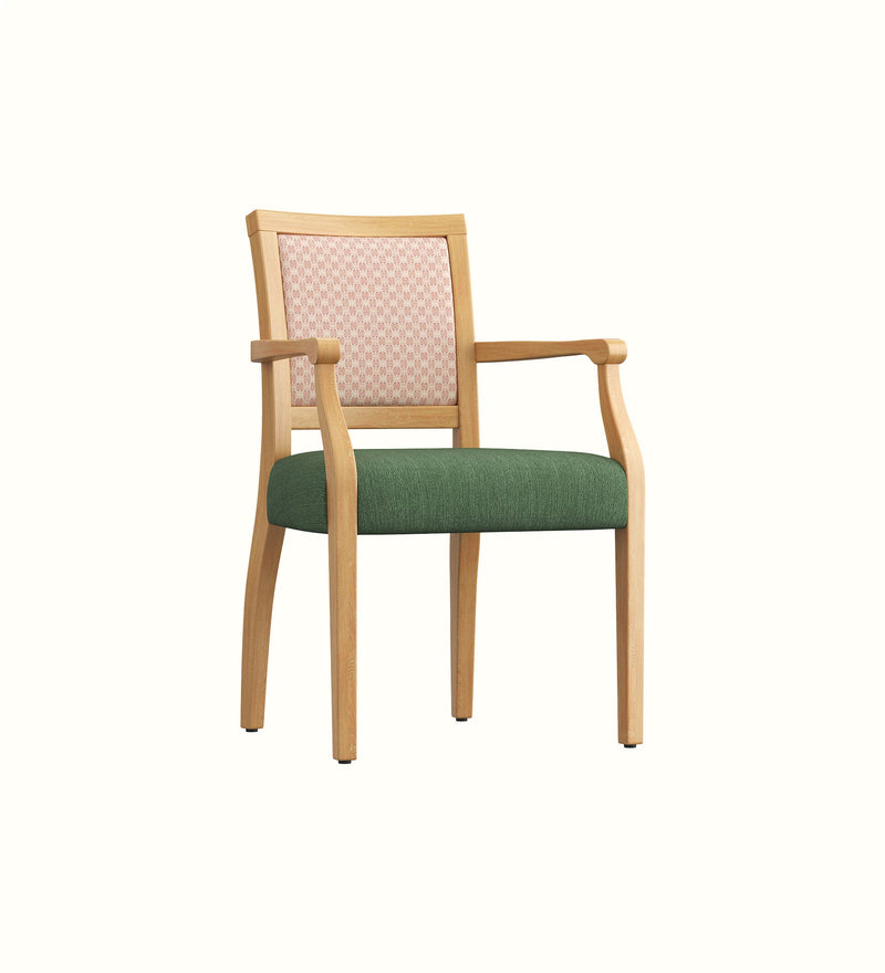 Venice armless visitor chair for an elderly care dining or visitor area