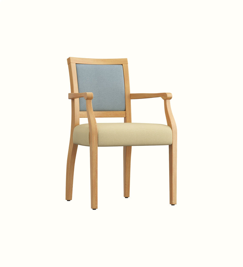 Venice armless visitor chair for an elderly care dining or visitor area