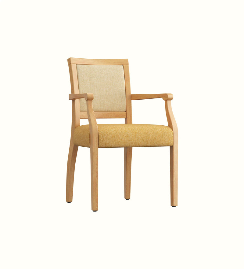 Venice armless visitor chair for an elderly care dining or visitor area