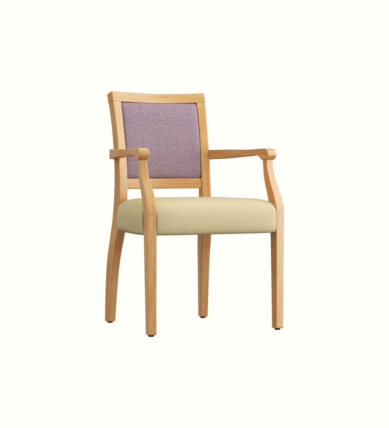 Venice armless visitor chair for an elderly care dining or visitor area