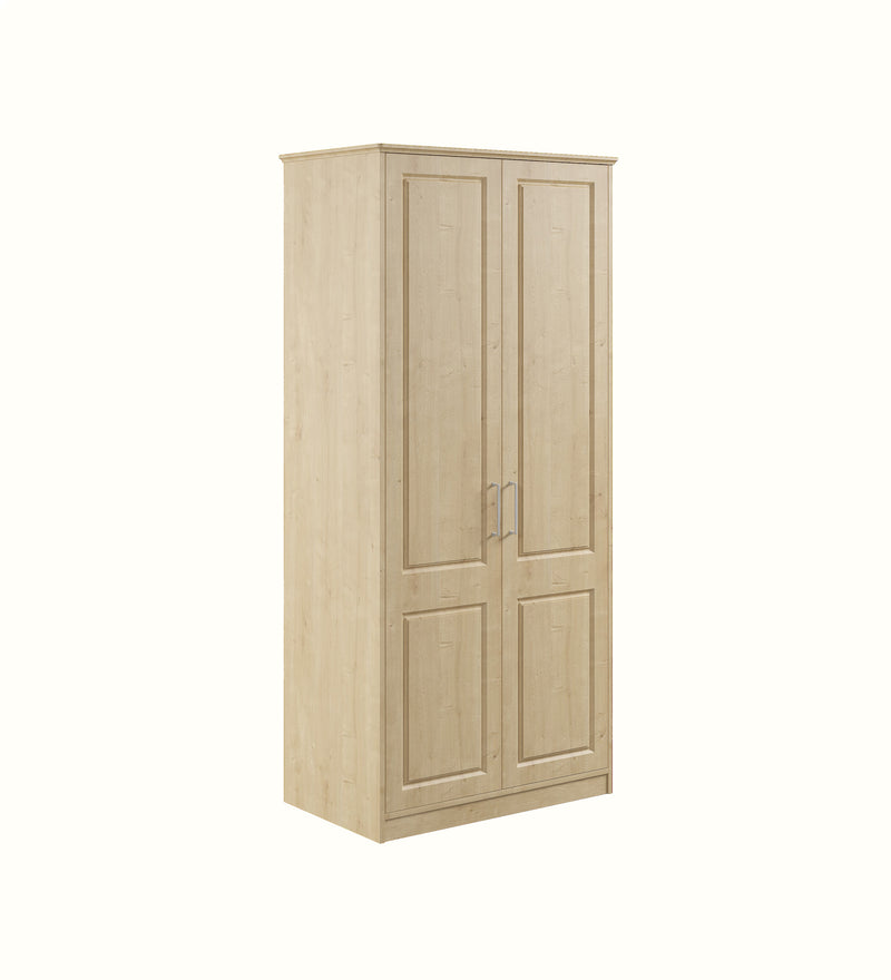 Care home wide wardrobe with top unit configuration, view 2