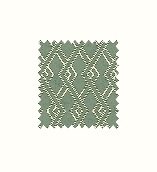 Watari Fern contract fabric sample for care home interiors