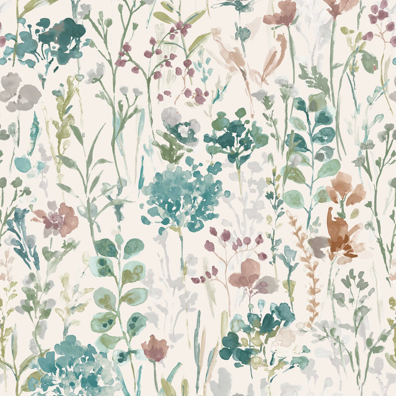 Close-up of Amaryllis Aquamarine contract fabric sample for care home interiors