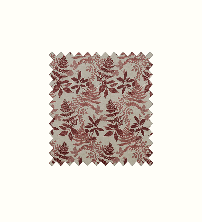 Aubrey Garnet contract fabric sample for care home interiors