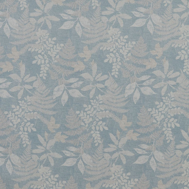 Close-up of Aubrey Sky contract fabric sample for care home interiors