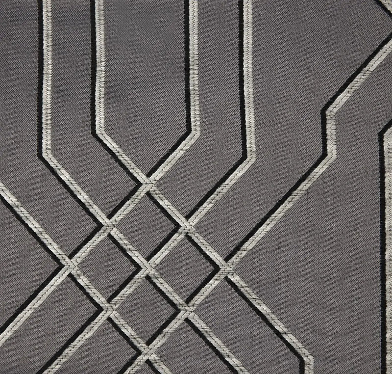 Close-up of Burlington Steel contract fabric sample for care home interiors