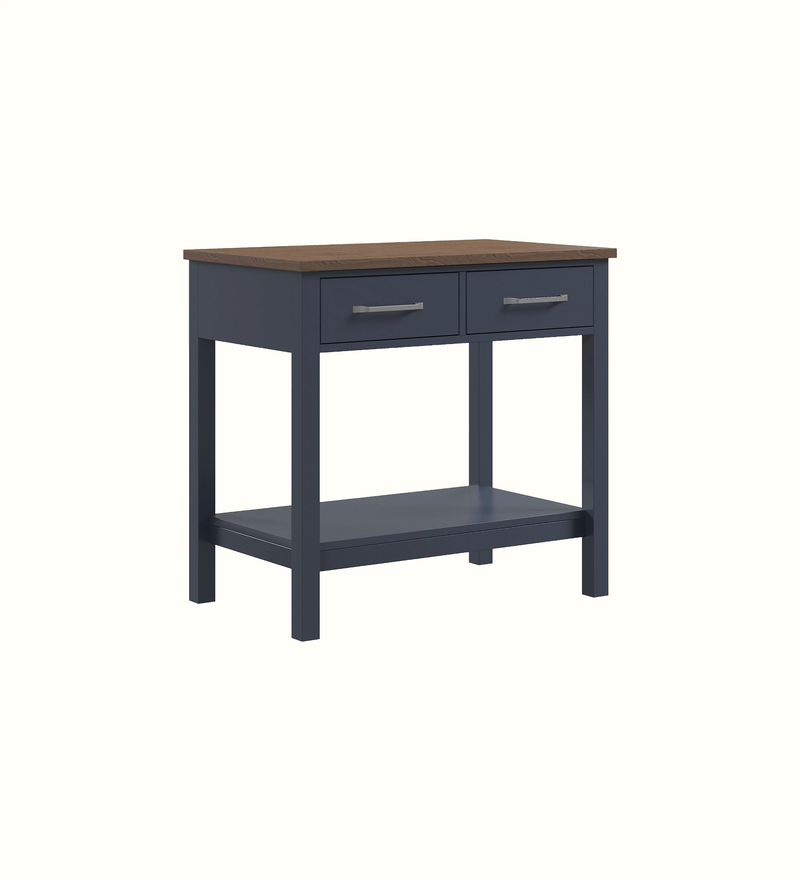 Console table in Navy finish for an elderly care communal area