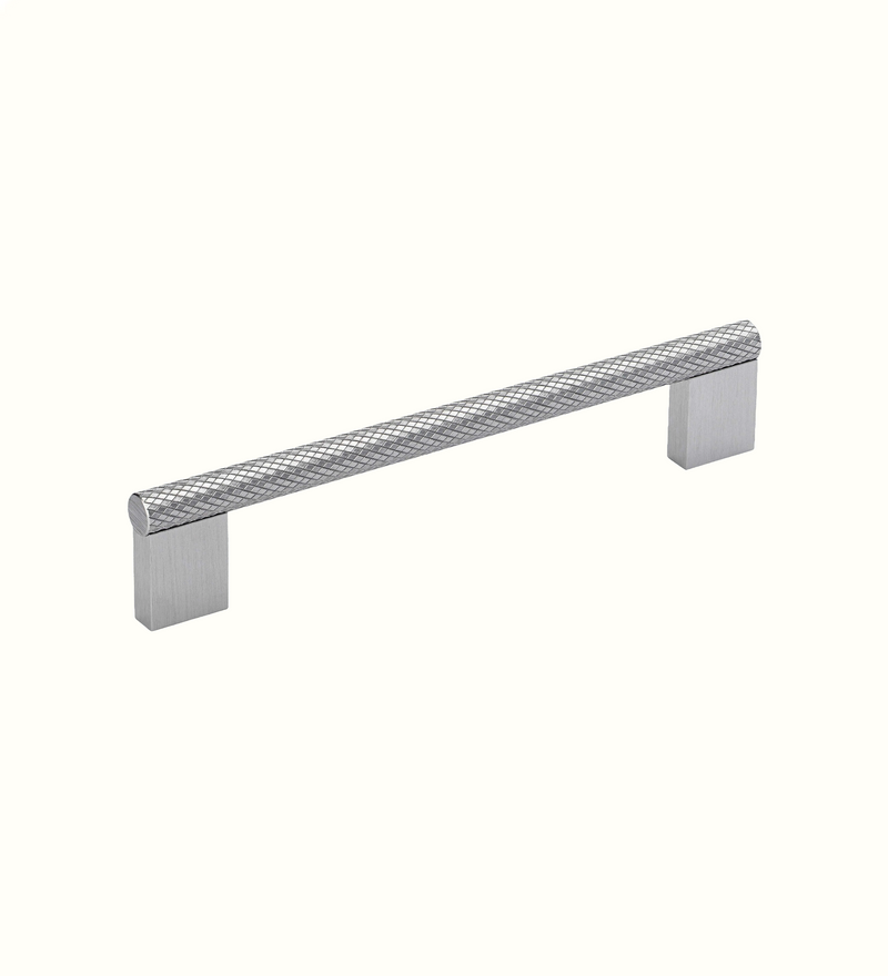 Crosshatch Silver handle finish for care home furniture