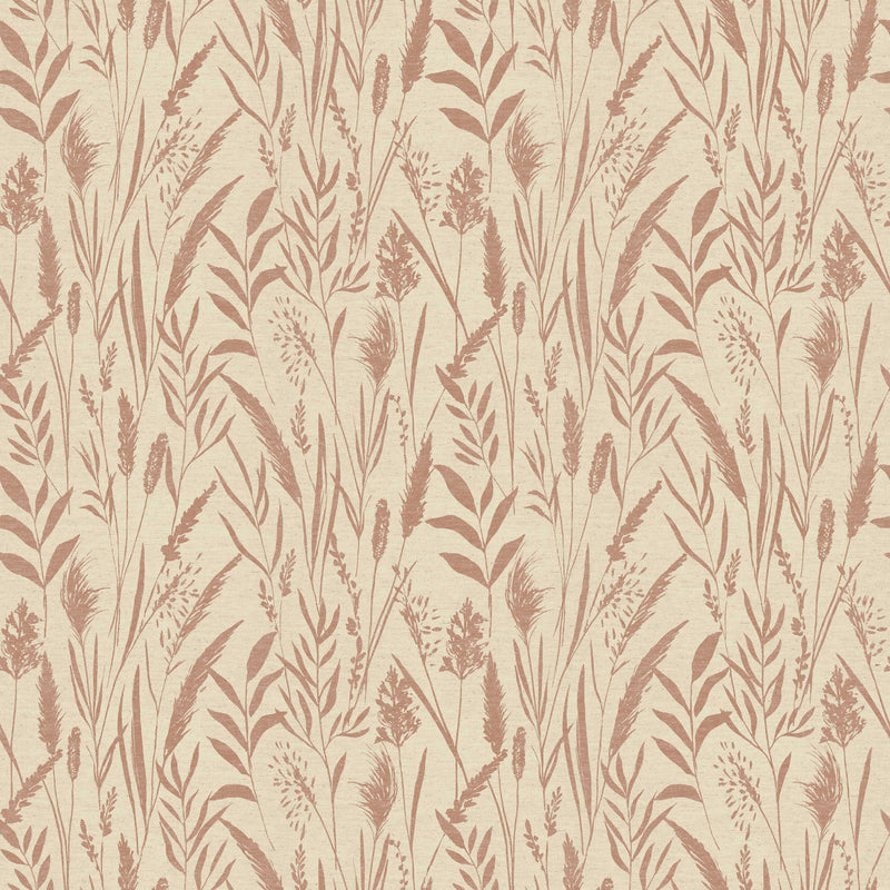 Close-up of Dhalia Coral contract fabric sample for care home interiors
