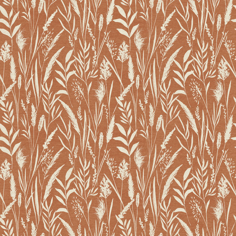 Close-up of Dhalia Papaya contract fabric sample for care home interiors