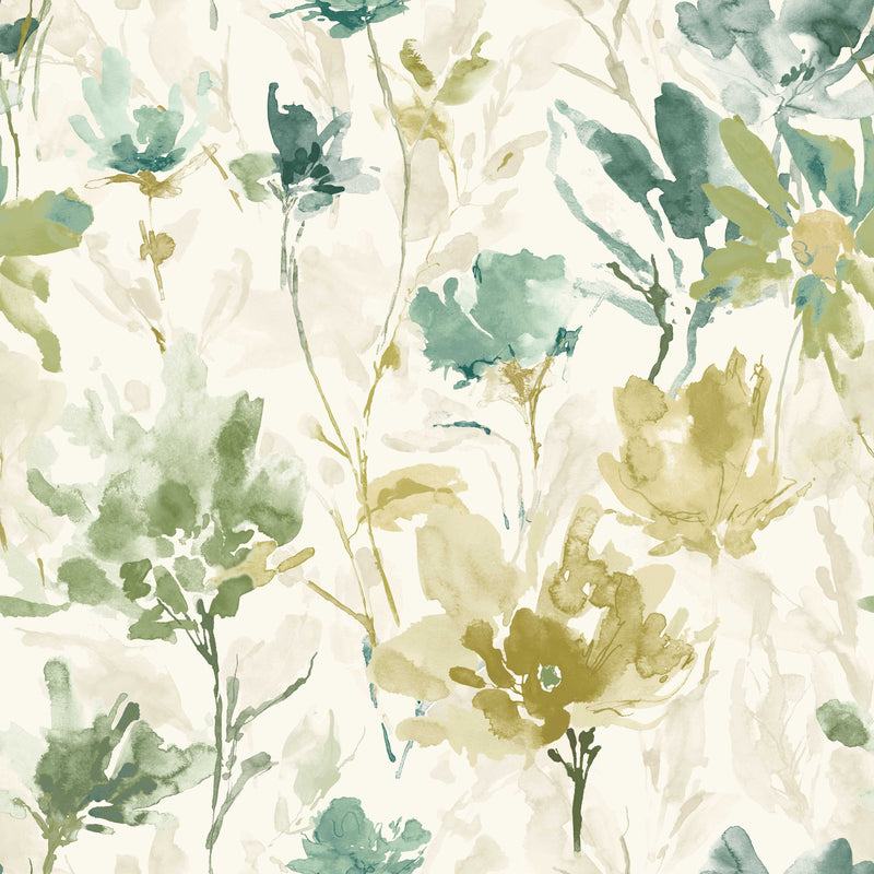 Close-up of Flora Spring contract fabric sample for care home interiors