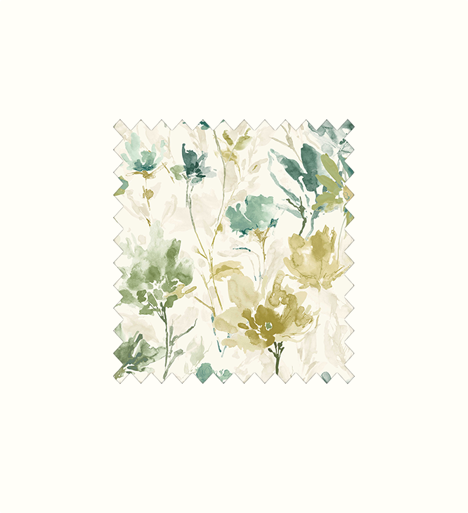 Flora Spring contract fabric sample for care home interiors