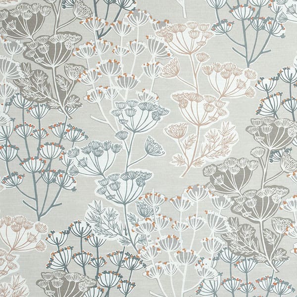 Close-up of Flourish Stone Paprika contract fabric sample for care home interiors