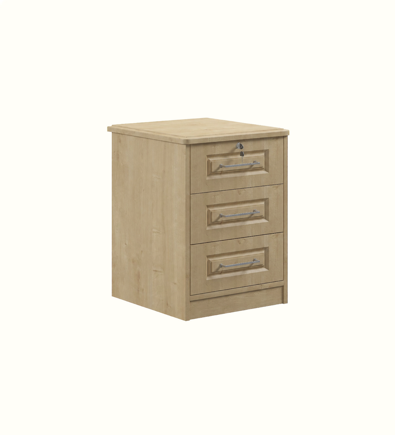 Galloway 3 Drawer Bedside for a care home interior