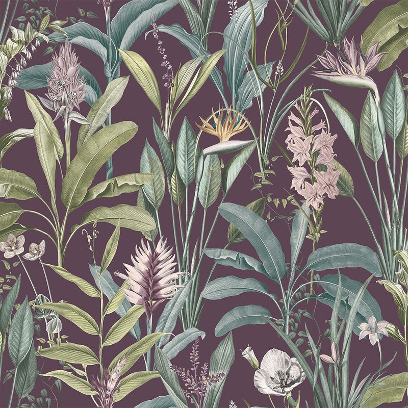 Close-up of Imbali Plum contract fabric sample for care home interiors