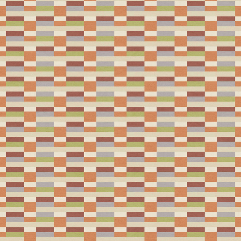 Close-up of Knox Papaya contract fabric sample for care home interiors