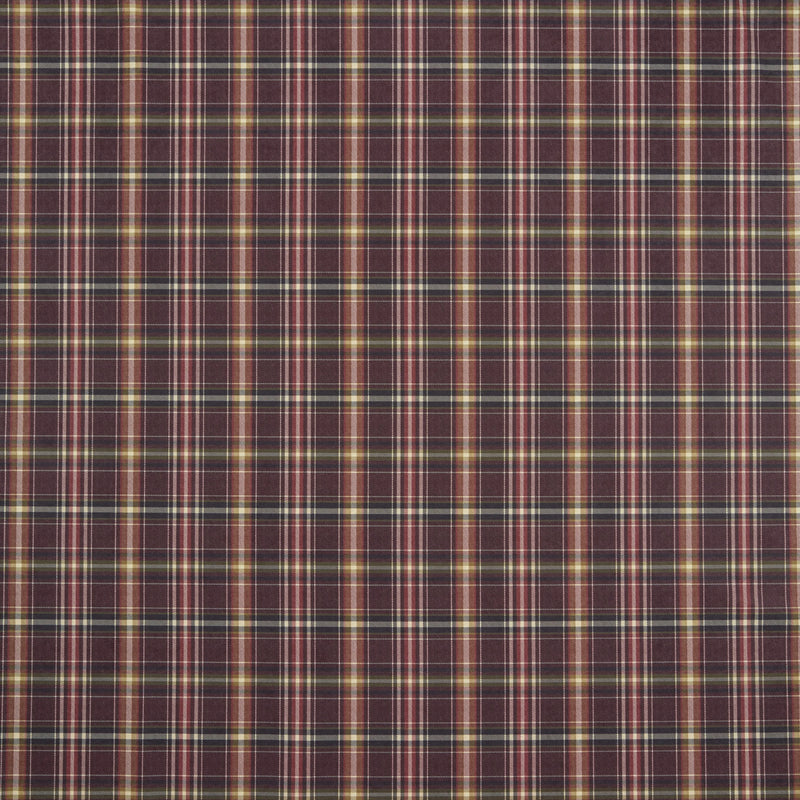 Close-up of Langholm Aubergine contract fabric sample for care home interiors