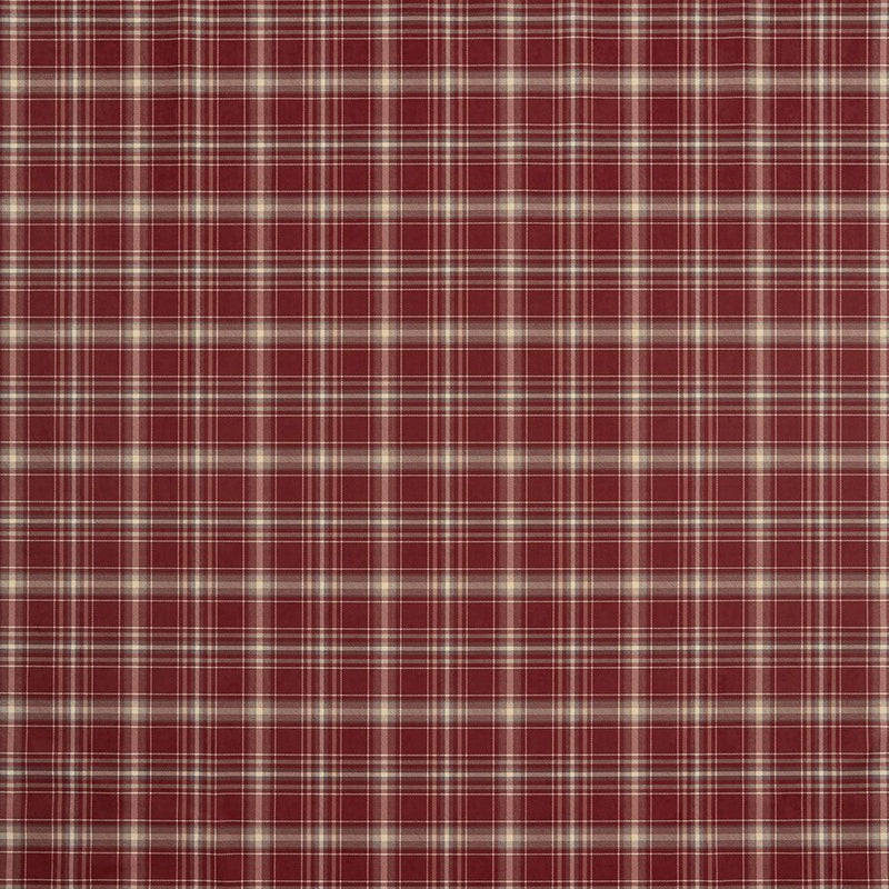 Close-up of Langholm Ruby contract fabric sample for care home interiors