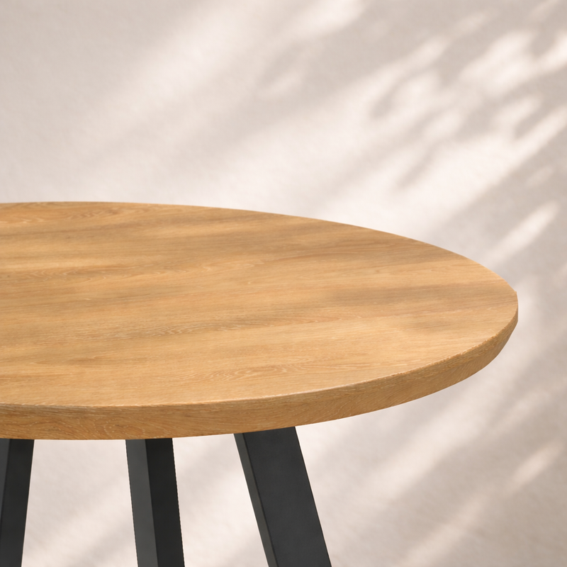 Kora occasional table with oak top for an elderly care communal area
