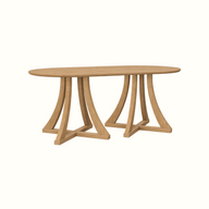 Grayson Cross D-End 6 Seater Table