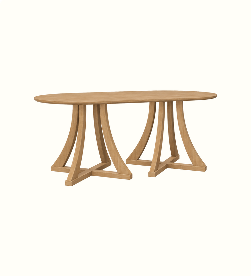 Grayson Cross D-End 6 Seater Table