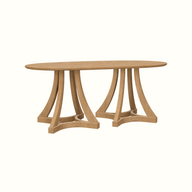 Grayson Curve D-End 6 Seater Table