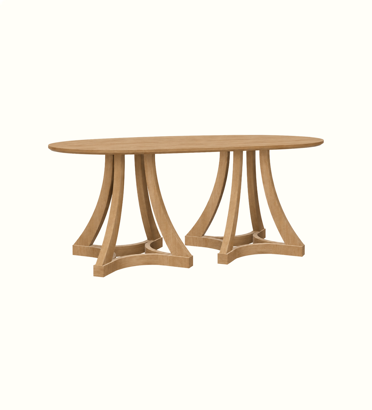Grayson Curve D-End 6 Seater Table