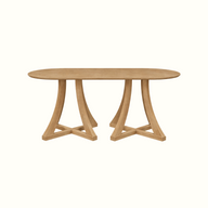 Grayson Cross D-End 6 Seater Table