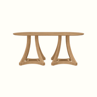 Grayson Curve D-End 6 Seater Table
