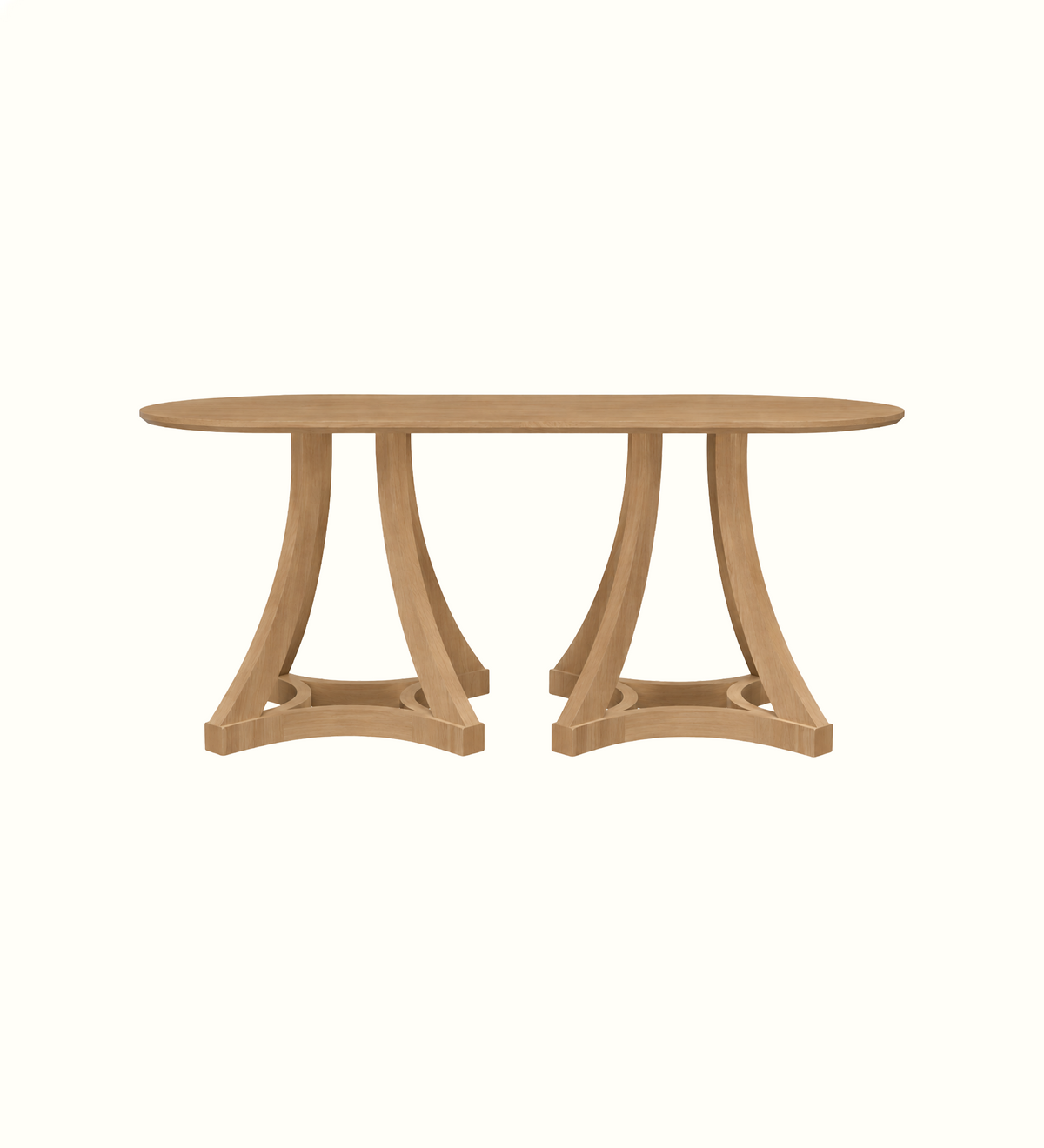 Grayson Curve D-End 6 Seater Table
