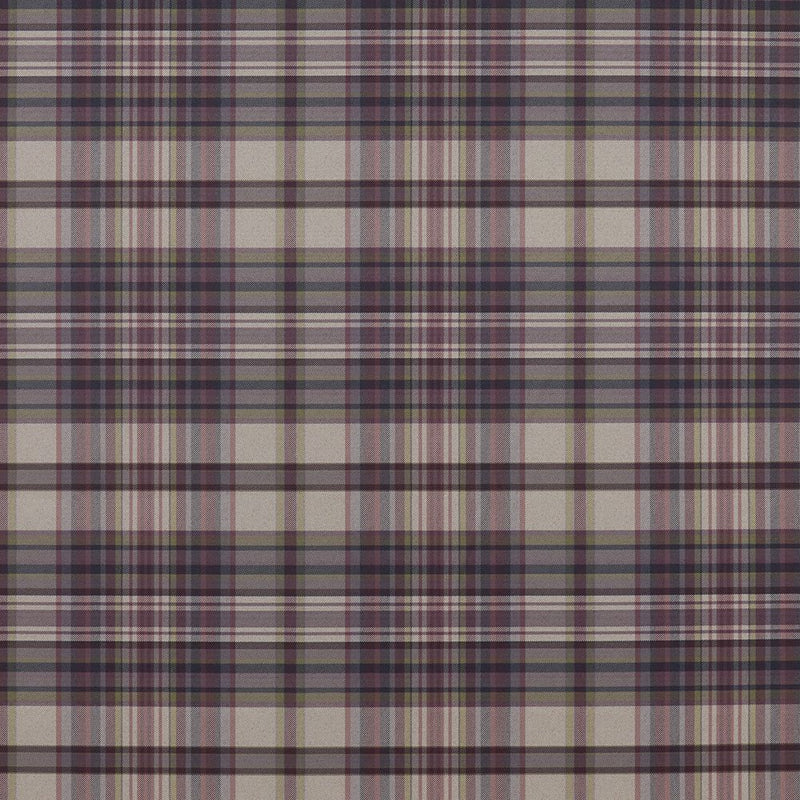 Close-up of Regan Aubergine contract fabric sample for care home interiors