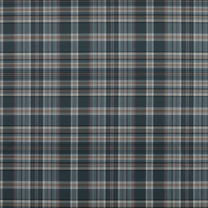 Close-up of Regan Indigo contract fabric sample for care home interiors