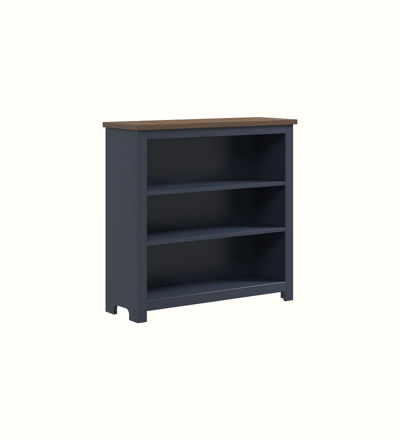 Bookcase in Navy finish for a care home communal area