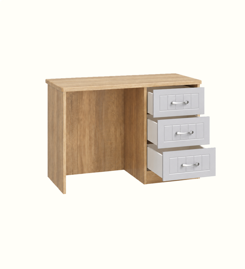 Somerton three-drawer desk for a care home bedroom