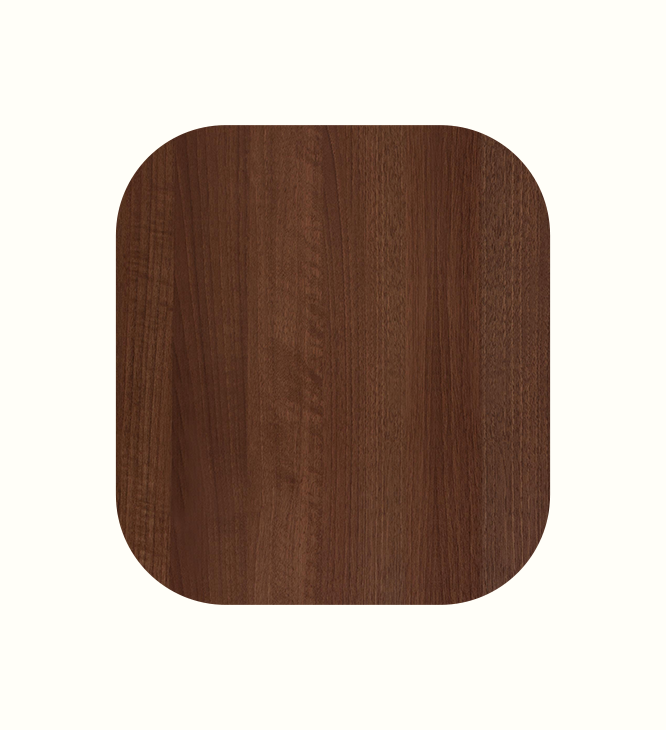 Walnut furniture finish sample for care home interiors