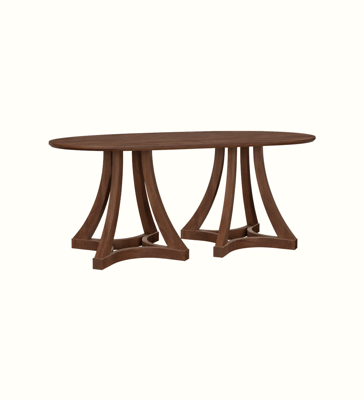 Grayson Curve D-End 6 Seater Table