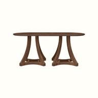 Grayson Curve D-End 6 Seater Table