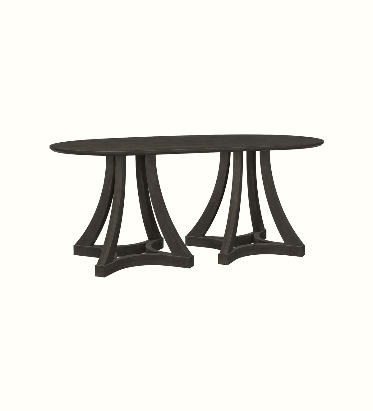 Grayson Curve D-End 6 Seater Table